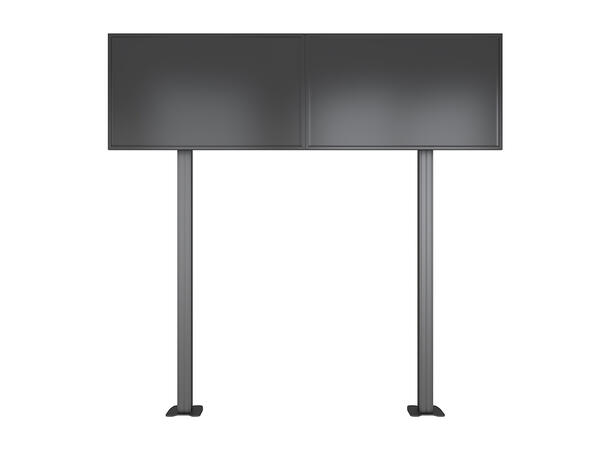 Multibrackets Gulvstativ Pro MBFM2x1U Svart, 600x400, 60Kg, 32"-65" 
