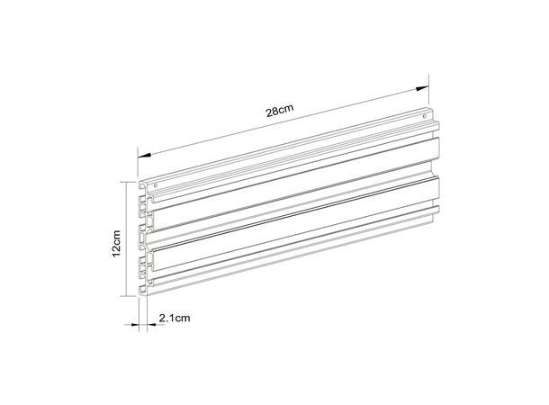 Multibrackets Pro Screen Rail 28cm svart 