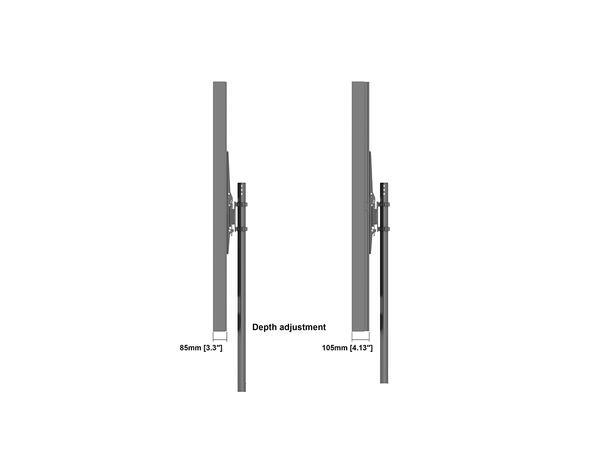 Multibrackets Pro Series - Dual Pole Enc losure 65¨ Floorbase* 