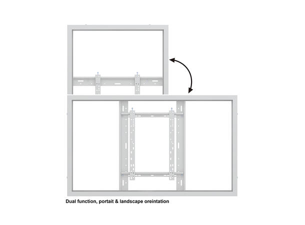 Multibrackets Pro Series - Enclosure 55" Wall Slim Medium White 