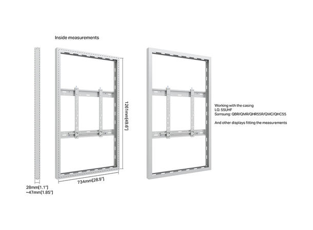 Multibrackets Pro Series - Enclosure 55" Wall Slim Medium White 