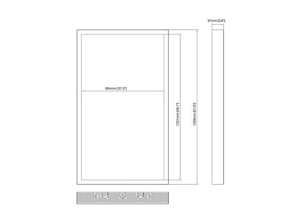 Multibrackets Pro Series - Enclosure 55" High Brightness Frame Black 