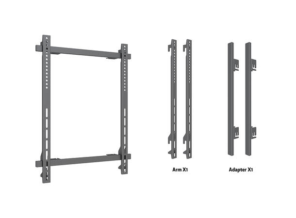 Multibrackets Pro Series - Fixed Arms Wi re 400x600 Single 