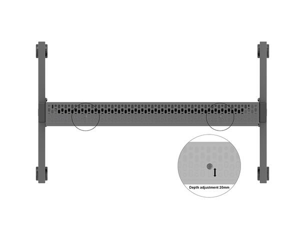 Multibrackets Pro Totem kabinet 55" Totem med hjul 