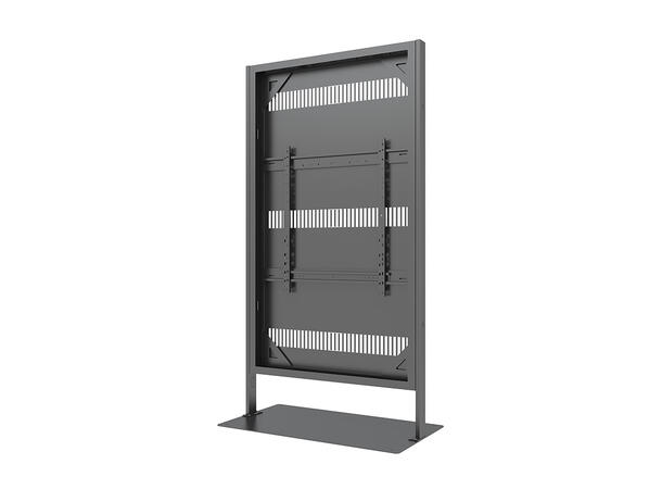 Multibrackets Pro gulvstativ 75" Svart, 600x800, 35Kg, Floorbase 