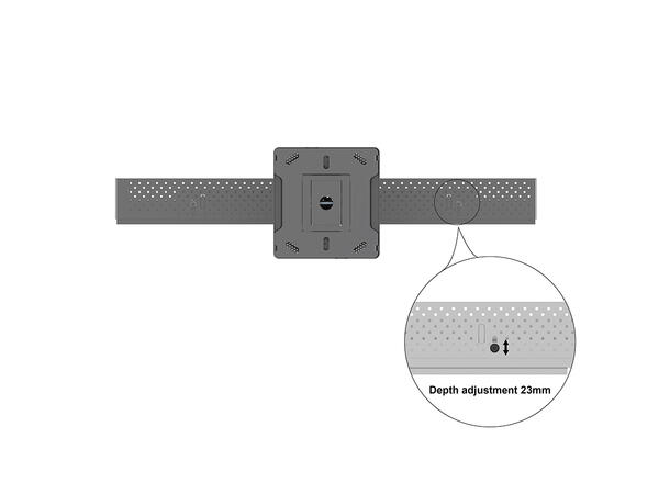 Multibrackets Pro kabinett tak 55" Svart, 600x400, 80Kg 