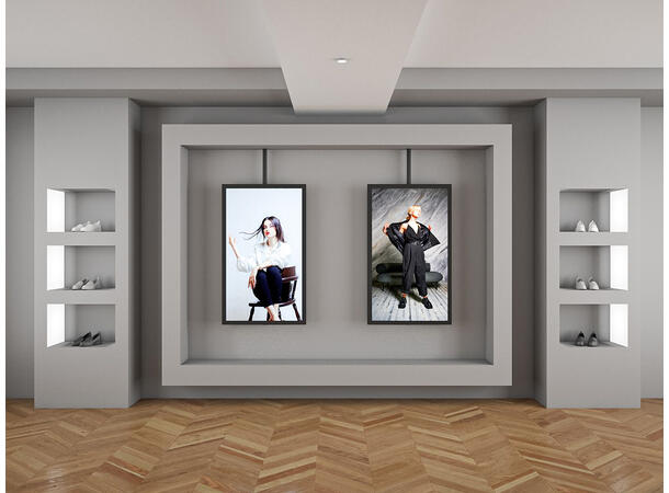 Multibrackets Pro kabinett tak 55" Svart, 600x400, 80Kg 