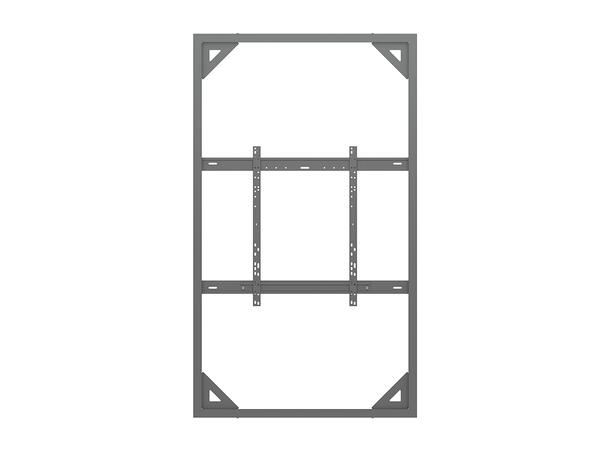 Multibrackets Pro kabinett vegg 86" Svart, 80Kg, Vesa 800x600 