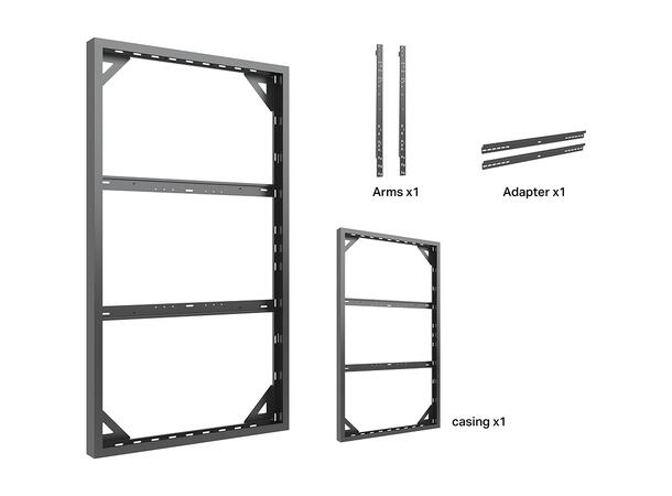 Multibrackets Pro kabinett vegg 86" Svart, 80Kg, Vesa 800x600 