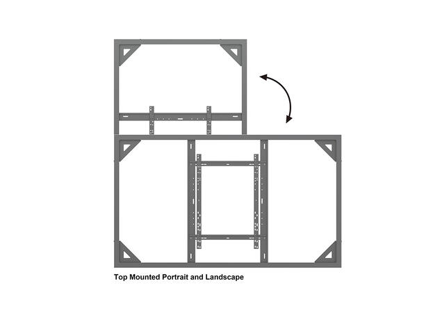 Multibrackets Pro kabinett vegg 86" Svart, 80Kg, Vesa 800x600 