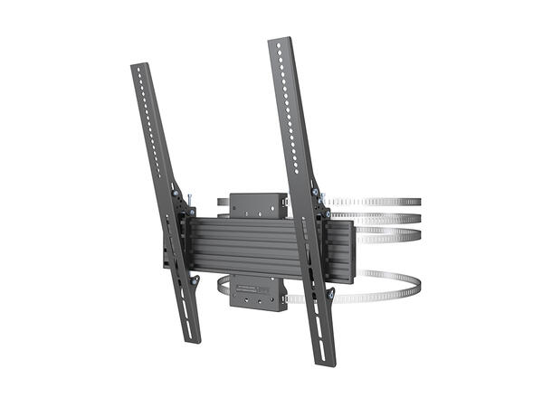 Multibrackets Søylefeste 43"-86" Svart, Vesa 400x600, 75Kg, tilt. 