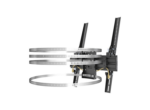 Multibrackets Søylefeste 43"-86" Svart, Vesa 400x600, 75Kg, tilt. 