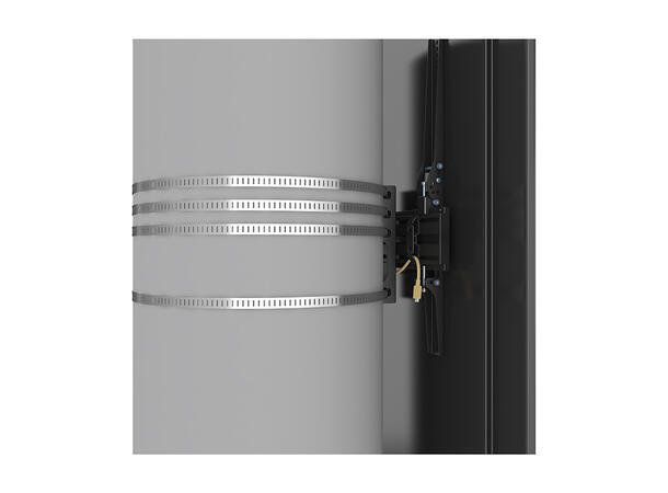 Multibrackets Søylefeste 43"-86" Svart, Vesa 400x600, 75Kg, tilt. 