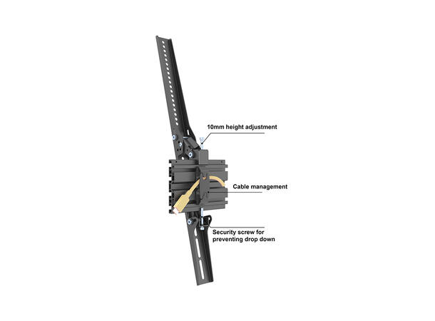 Multibrackets Søylefeste 43"-86" Svart, Vesa 400x600, 75Kg, tilt. 
