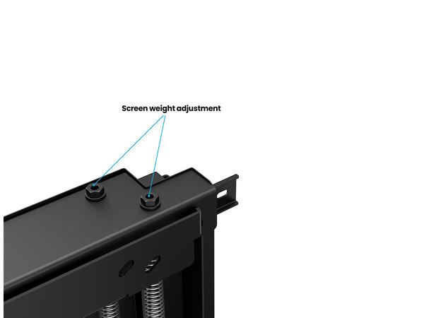 Multibrackets Veggfeste Counterbalanced Svart, HD 60-90kg, 1000x600, 75-90" 