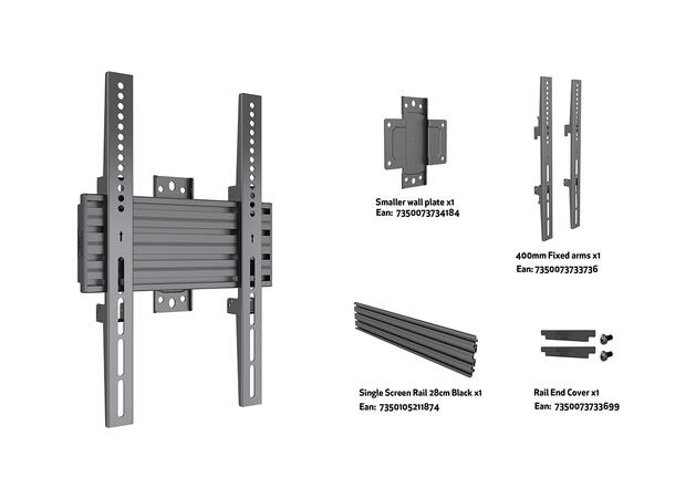 Multibrackets Wallmount Pro MBW1UP 200x4 00 Fixed Black* 