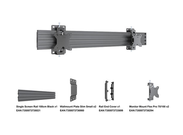 Multibrackets Wallmount Pro MBW2U Tilt 7 5/100* 