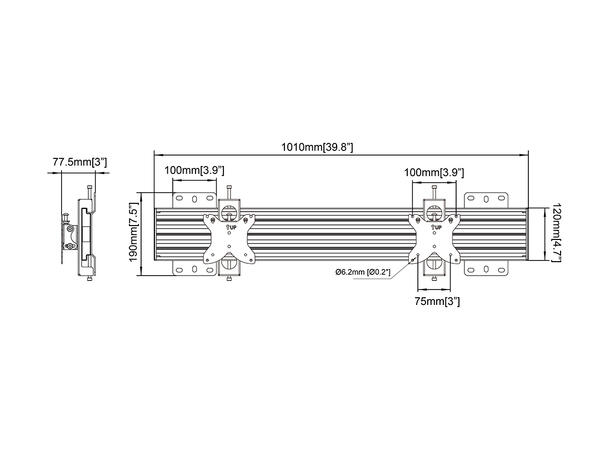Multibrackets Wallmount Pro MBW2U Tilt 7 5/100* 