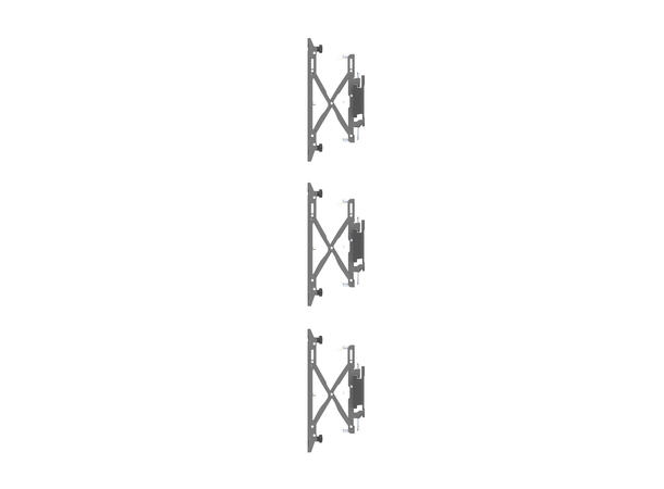 Multibrackets Wallmount Pro MBW2Ux3 Push In Pop Out Black 