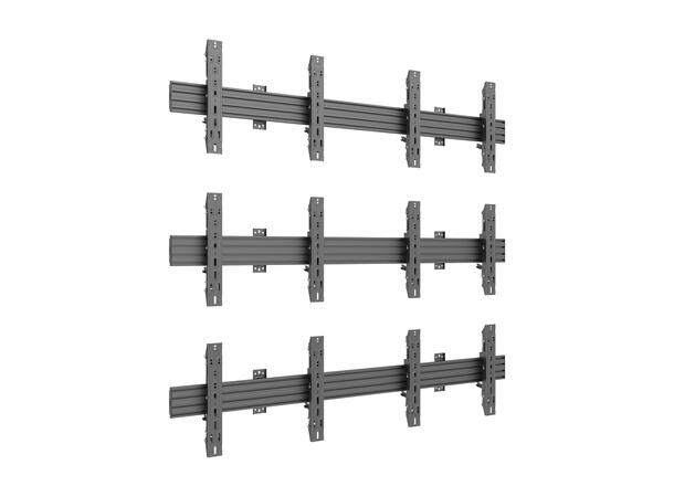Multibrackets Wallmount Pro MBW2Ux3 Push In Pop Out Black 