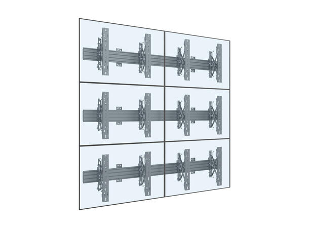 Multibrackets Wallmount Pro MBW2Ux3 Push In Pop Out Black 