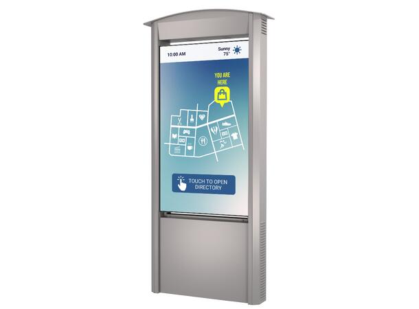 Peerless Smart City Kiosk 55" Xtreme™ High Bright Outdoor Display, Silver 