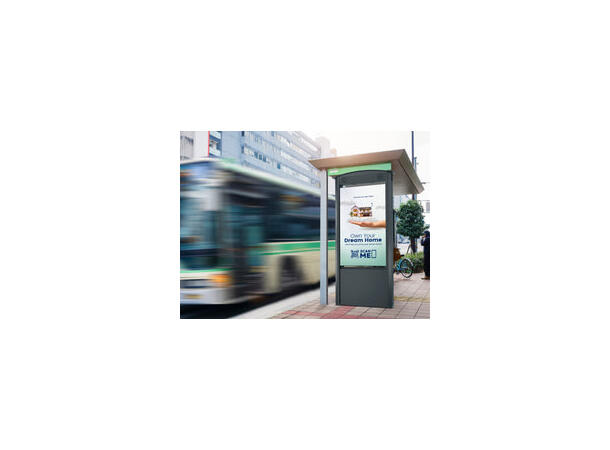 Peerless Smart City Kiosk 55" Xtreme™ High Bright Outdoor Display, Silver 
