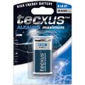 Tecxus Batteri 9V 6LR61  alkalisk Pakke med 1 stk batterier | 9V