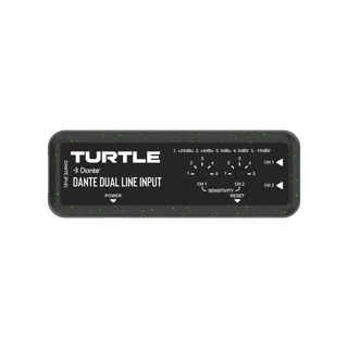 Turtle AV Dante Dual Channel Analog Line Input Adapter with Gain Controls