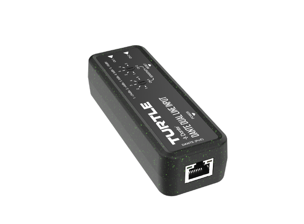 Turtle AV Dante Dual Channel Analog Line Input Adapter with Gain Controls 