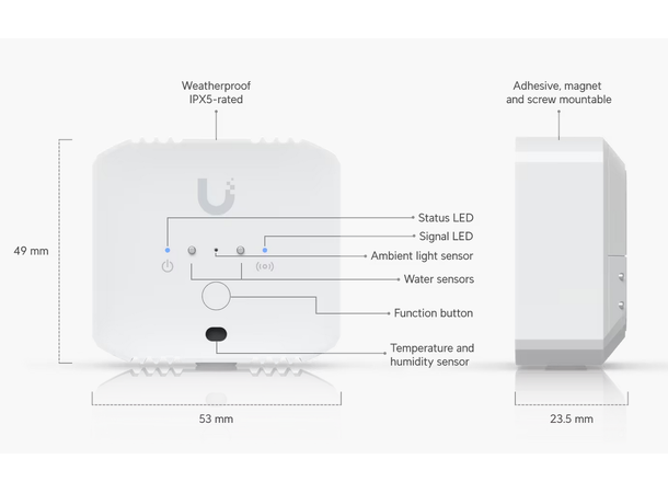 Ubiquiti UniFi USL-Environmental Temperature | Humidity | Light | Water 