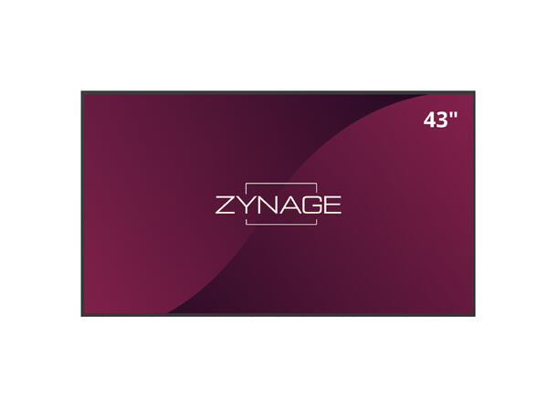 Zynage 43" 24/7 UHD 4K 500 nits USB-C 65W PD, Wifi, 3xHDMI 