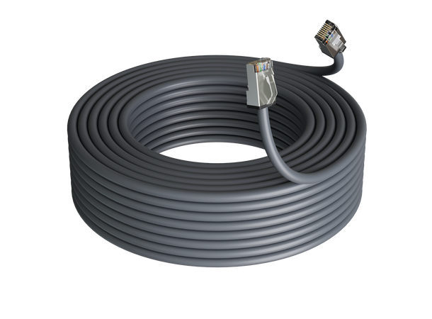 LinkIT Outdoor Patch S/FTP Cat6a 25m AWG26 , PUR , OD 6mm , Black 