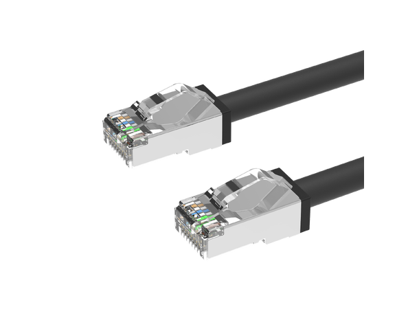 LinkIT Outdoor Patch S/FTP Cat6a 40m AWG26 , PUR , OD 6mm , Black 