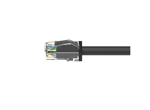 LinkIT Outdoor Patch U/UTP Cat6a 30m AWG24 , PUR , OD 6mm , Black 