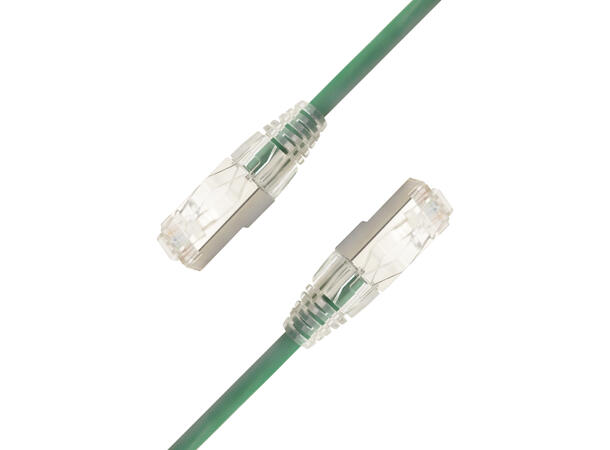 LinkIT SlimPatch U/FTP Cat6a grønn 0.5m AWG 28/7 ,LSZH , 4.8mm 
