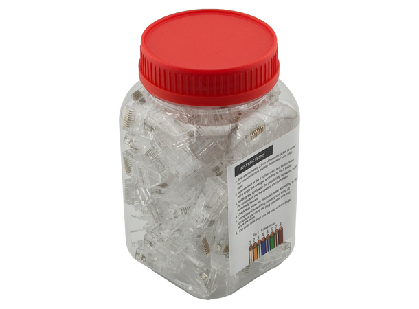 LinkIT Unshielded RJ45 plug 7.0 - 7.5mm 50µ gold-plated | AWG23-26 | 100 pcs 