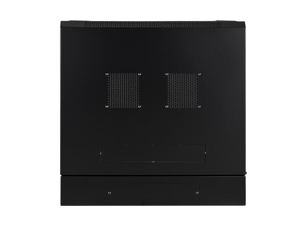 LinkIT Veggskap Hengslet 19' 9U svart B600xD600xH501 , glass - hengslet ramme 