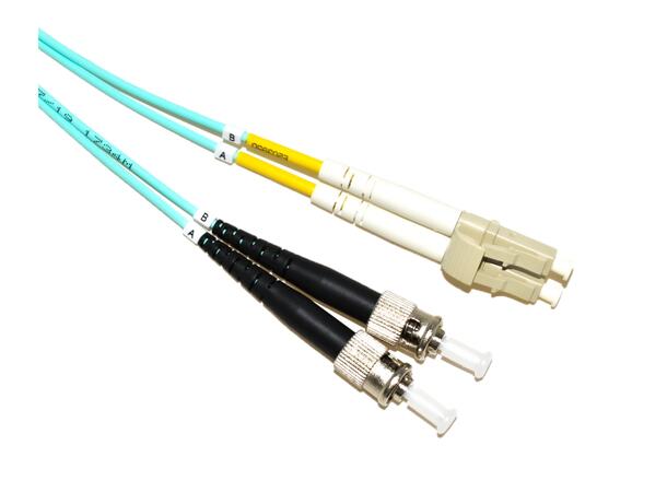 LinkIT fibersnor OM3 LC/ST 0.3m Duplex , MM , LSZH 