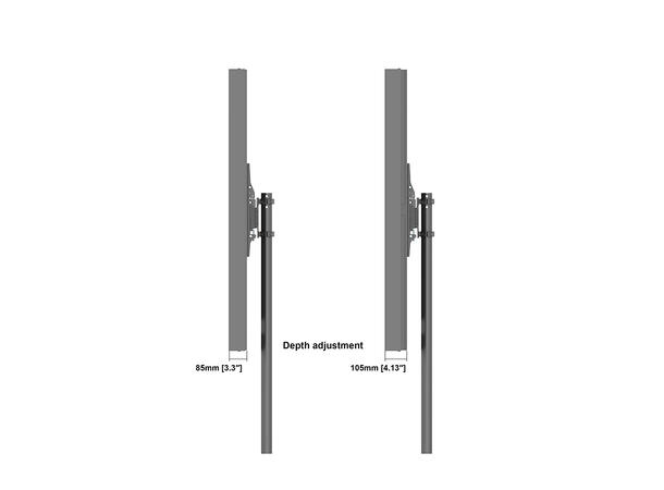 Multibrackets 19M Pro Series - Single Po le Enclosure 55¨ Floorbase* 
