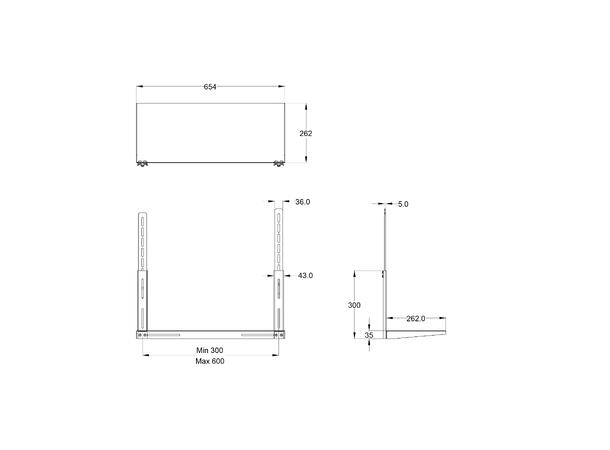 Multibrackets AV hylle 