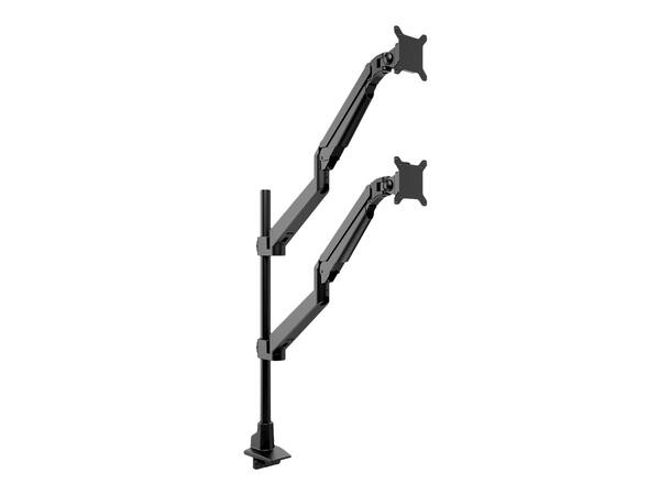 Multibrackets Bordstativ gassarm dual Svart, VESA 75 100, 10kg 15"-34" 