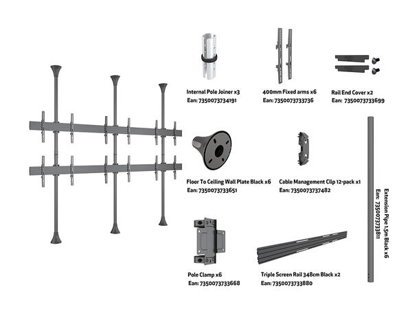 Multibrackets Floor to Ceiling Mount Pro MBFC3UX2* 