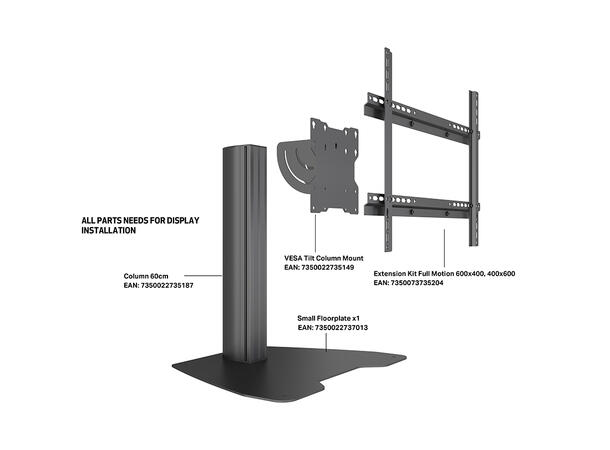 Multibrackets Gulvfot Pro floor plate 