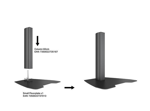 Multibrackets Gulvfot Pro floor plate 