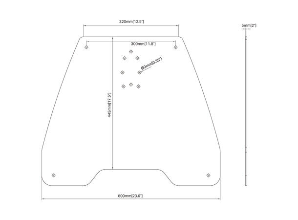 Multibrackets Gulvfot Pro floor plate 