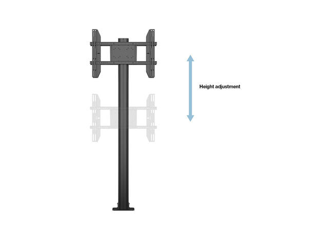 Multibrackets Gulvstativ180 B2B Svart, 700x400, 60Kg, 24"-65" 