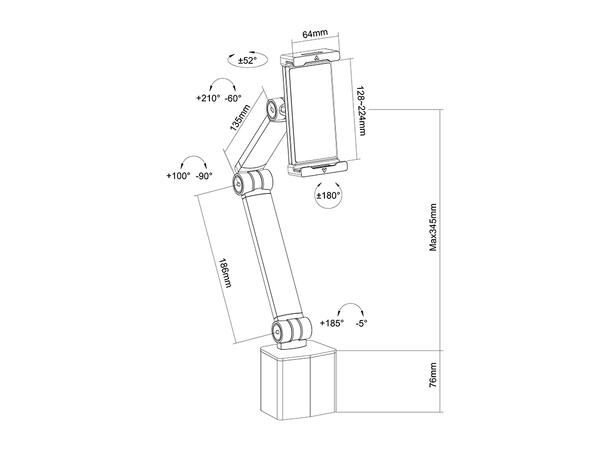 Multibrackets Medical Tablet Holder Basi c 