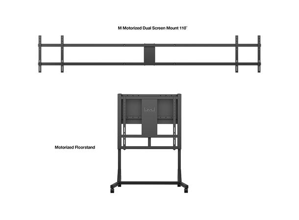 Multibrackets Motorized Floorstand Dual Screen 110¨160kg SD* 