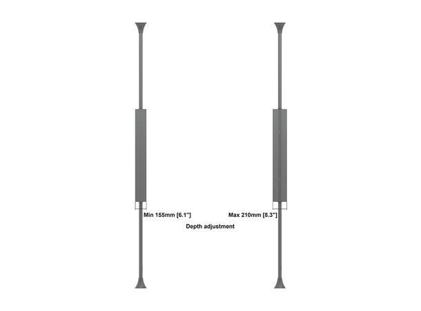 Multibrackets Pro Series - Enclo Floor t o Ceiling Mount B2B 55" M Bla* 